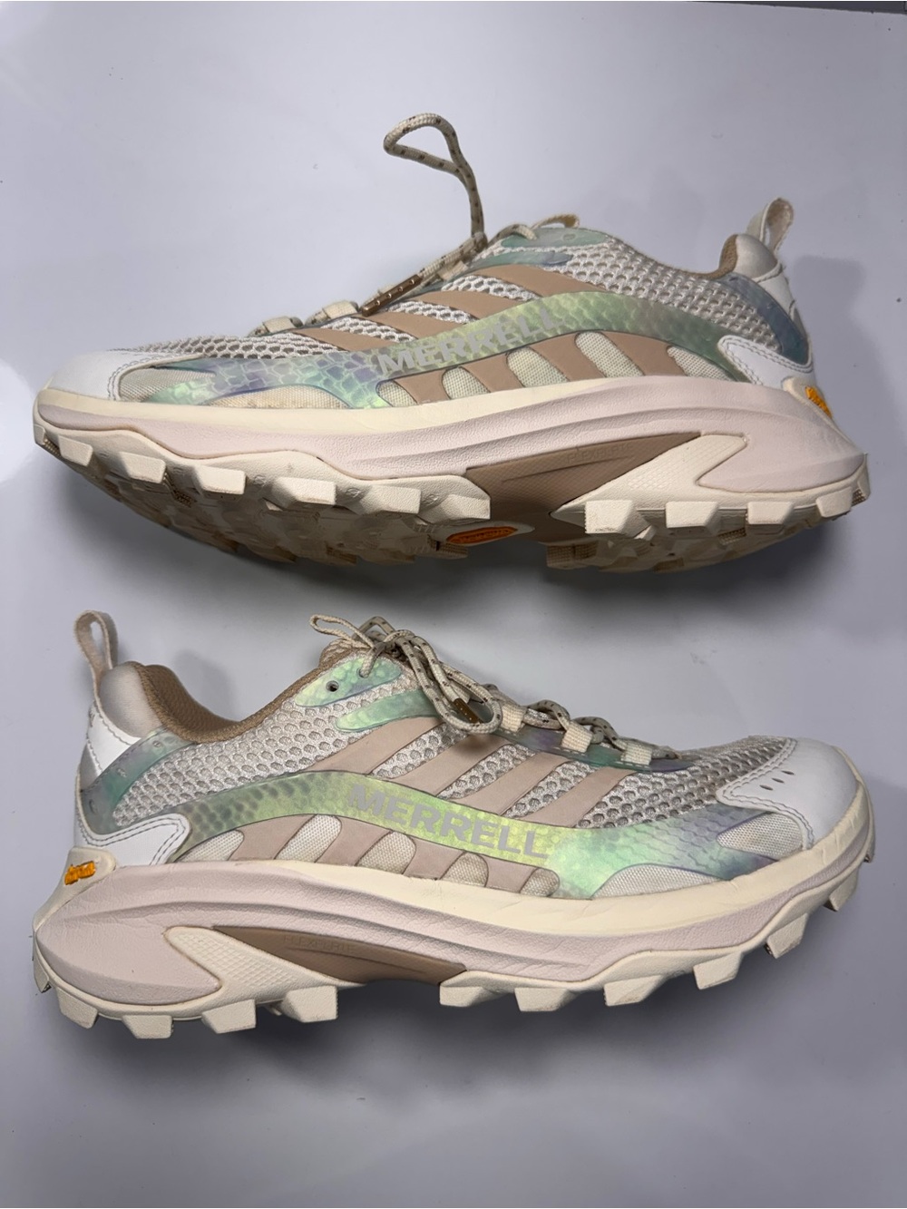 Merrell Moab Speed 2 Vent 2K Women Size 9 Lily Withe Vibram Trail Shoes